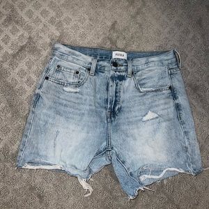 Revolve PISTOLA jean shorts size 27 distressed light blue summer outfit